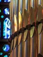 steel organ tubes in sagrada famÃ­lia cathedral, spain, barcelona