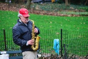 Grass Man in Centralpark Nature
