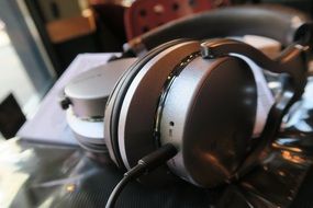 headphones on the audio system