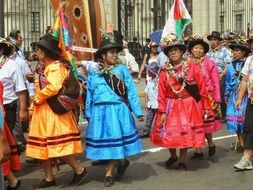 colorful festival in peru