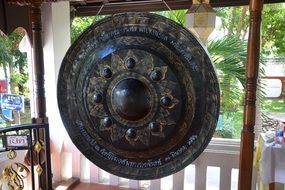 ornate asian Gong