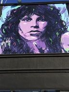 graffiti portrait of Jim Morrison