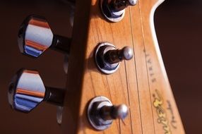 electric guitar Keys close up