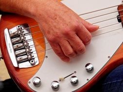 big band playing a guitar