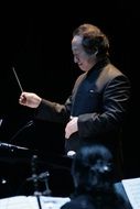 Orchestral conductor at work