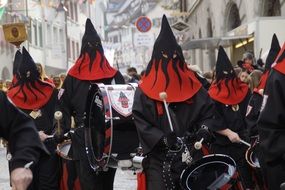 musical group in costumes