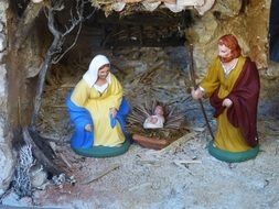 christmas crib miniature figures
