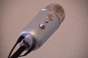studio silver microphone