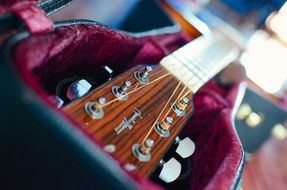 guitar in velvet case