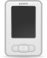 drawn white mp3 player