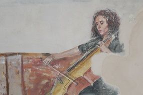 cellist like mural