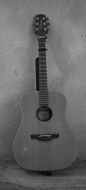Black and white photo of the guitar