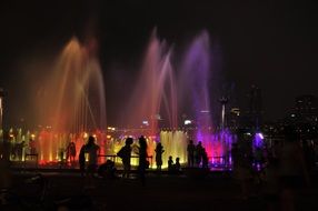 musical fountains at night in seoul