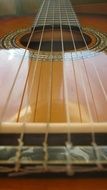acoustic Guitar string close up