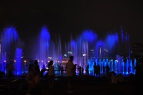 night music fountains in seoul