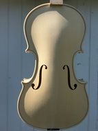 white classical violin close-up