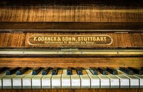 Upright pianoforte made by F Doerner & Sohn