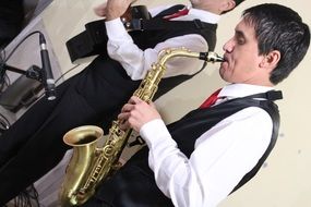 saxophonist's band