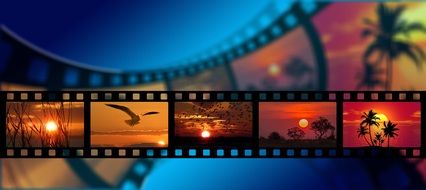 picturesque nature like film strip