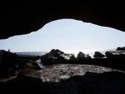 view from a cave in Tenerife