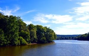 beautiful Lake in summer landscape
