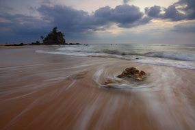 unusual landscape of a tropical beach