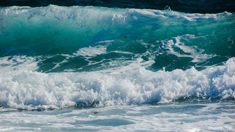 big waves on the beach