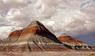 petrified forest like mountains in a national park