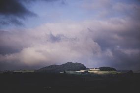 tranquil evening in mountains