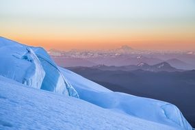 Landscape with the mountains in Washington