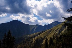 photo of mountains scape in the summer