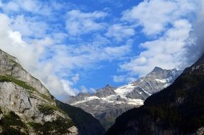alpine switzerland on a sunny day
