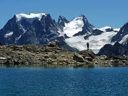 clear lake in the alps