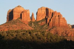 red sandstone in the desert in Sedona, Arizona