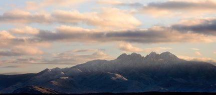 panorama of the Alps and clouds