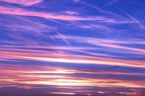 bright color evening sky