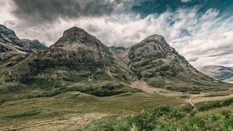 mystical landscape of mountains in Scotland