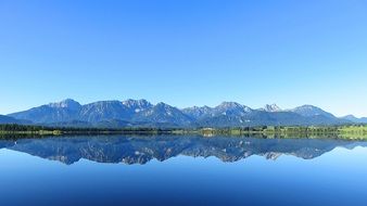 Mountains Mirroring Water Lake