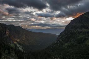 scenic evening in mountains