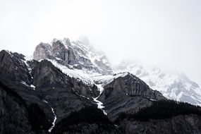 scenic snowy mountain range