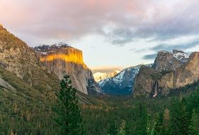 panorama of rocks in the mountains