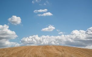 Hill and blue sky