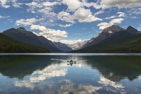 kayak on the lake Mcdonald