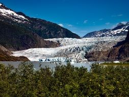 The Mendenhall Glacier is located just 12 mile