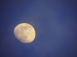 Full moon on a blue sky