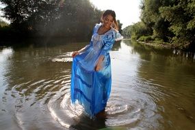 princess in the lake water