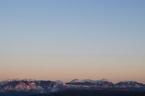 ridge panorama against the evening sky