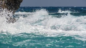 wonderful Wave Smashing Sea Beach Nature