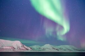 northern lights over the arctic