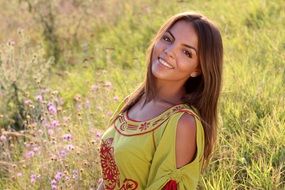 Girl Grass Nature